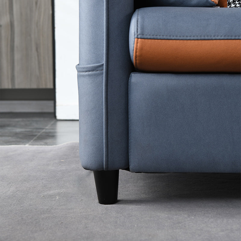 Modern Right Hand Facing Sofa Square Arm Modular Sectional with for Four People