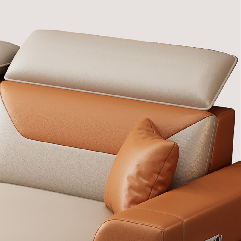 108.66"L x 57.09"W x 35.43"H 4-seat Cushion Back Sofa Tuxedo Arm Sectionals with Storage