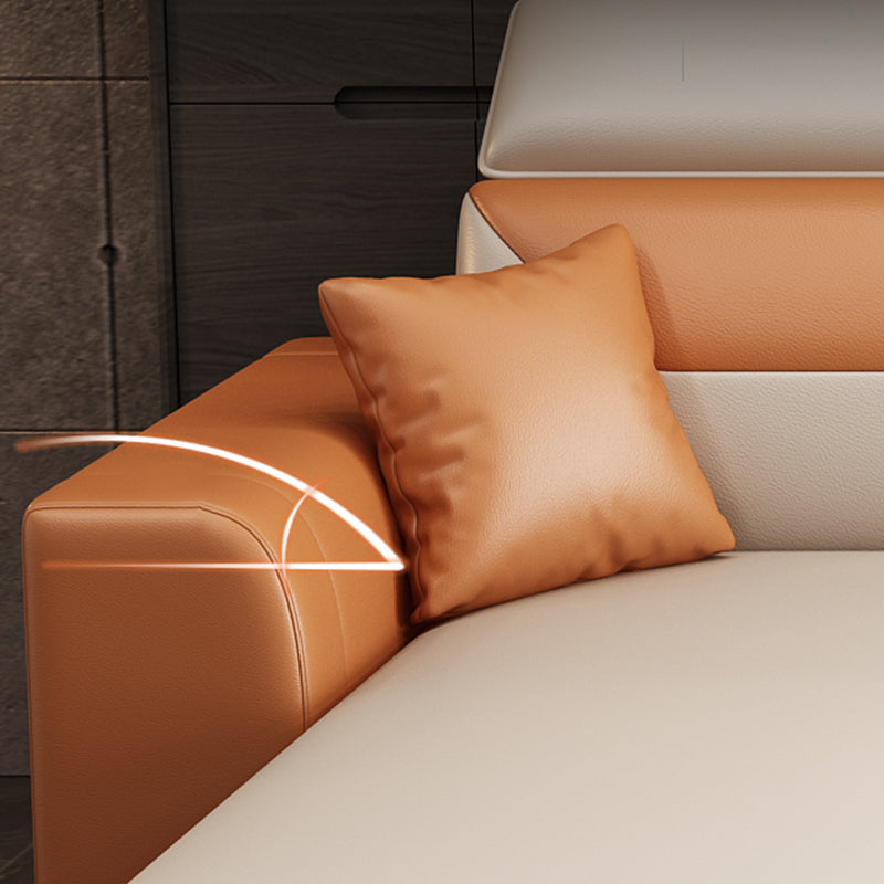 108.66"L x 57.09"W x 35.43"H 4-seat Cushion Back Sofa Tuxedo Arm Sectionals with Storage