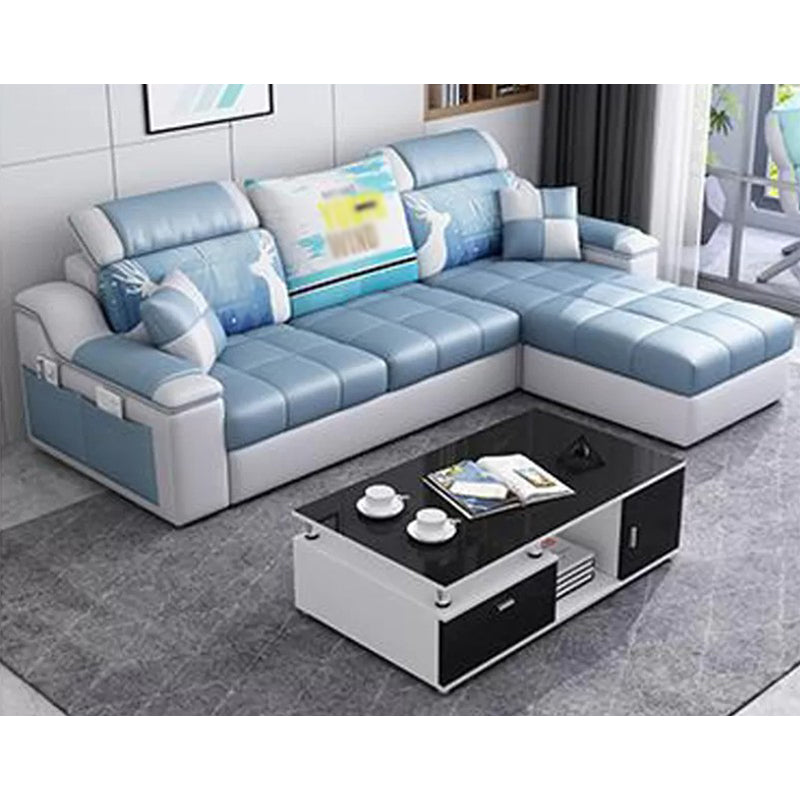 Modern Pillow Top Arm Sectionals 82.68"L x 57"W x 35.43"H High Back Sofa with Storage
