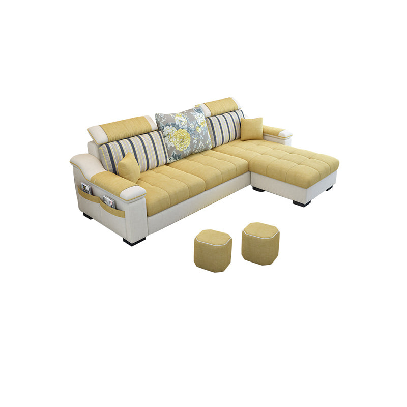 Modern Pillow Top Arm Sectionals 82.68"L x 57"W x 35.43"H High Back Sofa with Storage