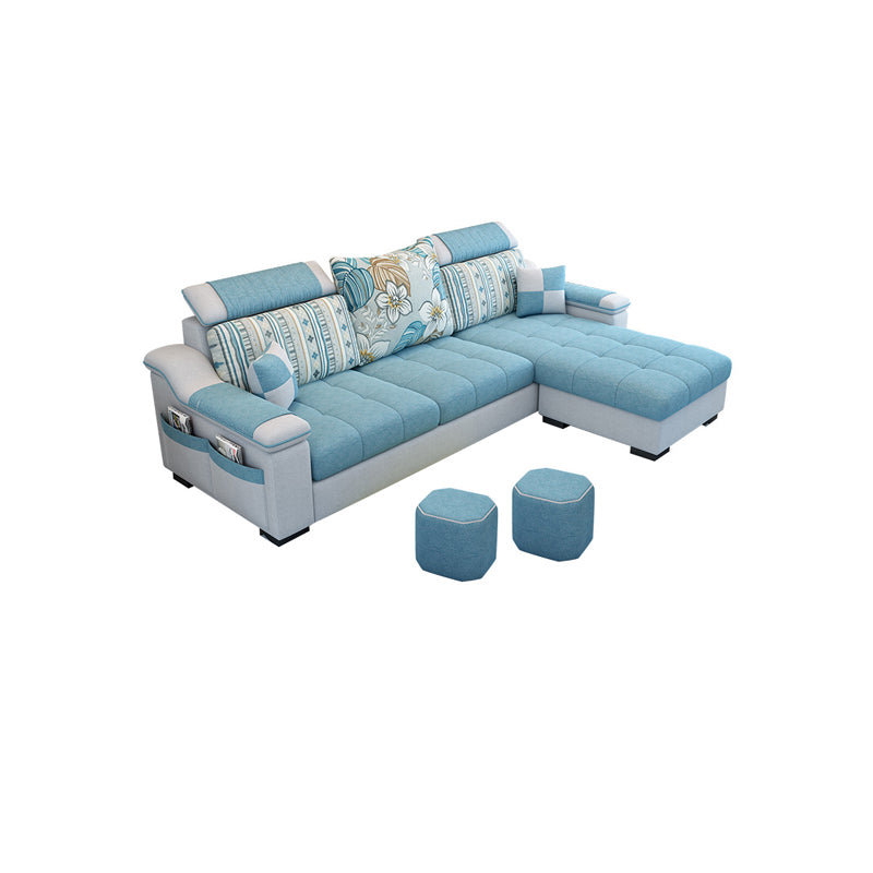 Modern Pillow Top Arm Sectionals 82.68"L x 57"W x 35.43"H High Back Sofa with Storage