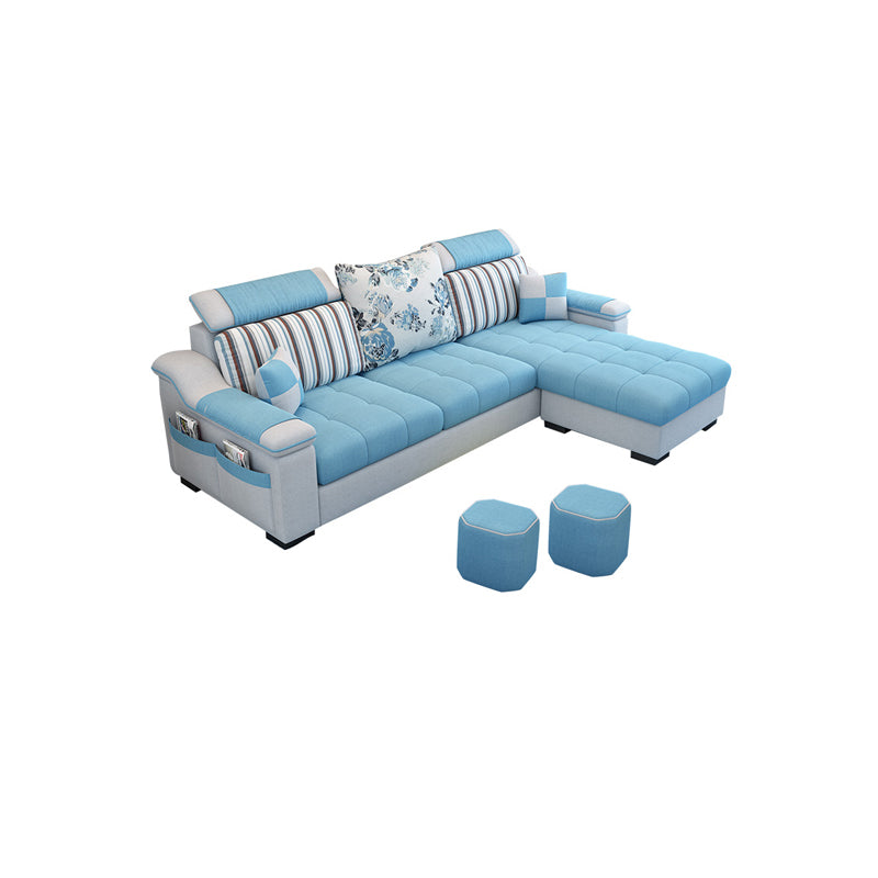 Modern Pillow Top Arm Sectionals 82.68"L x 57"W x 35.43"H High Back Sofa with Storage