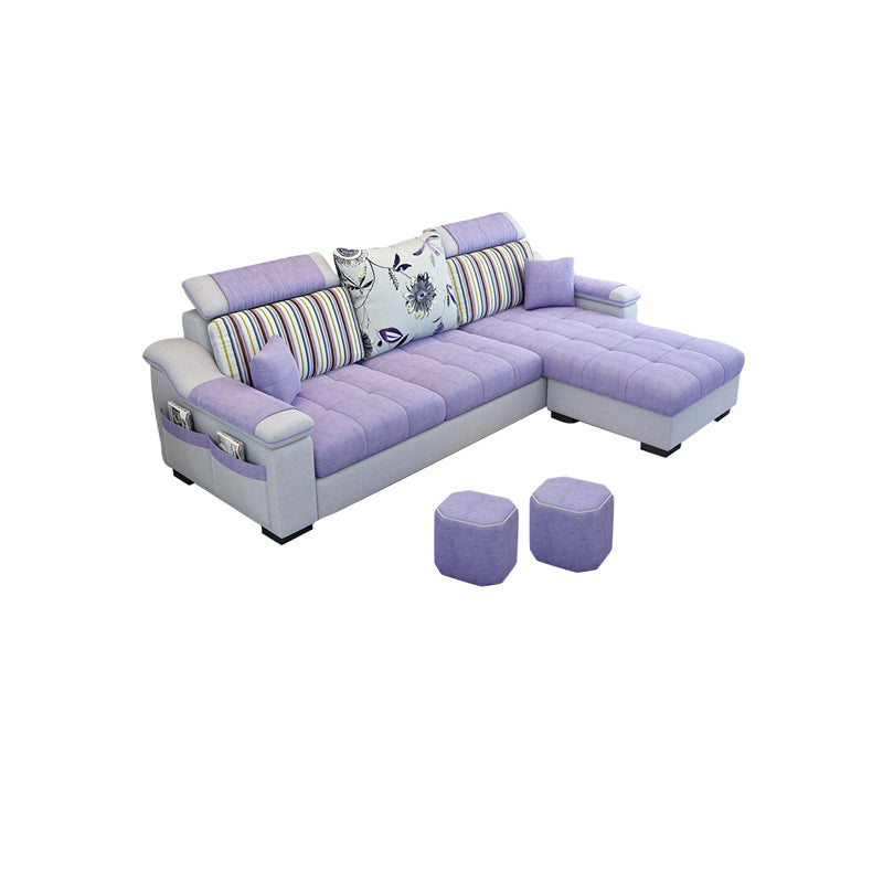 Modern Pillow Top Arm Sectionals 82.68"L x 57"W x 35.43"H High Back Sofa with Storage