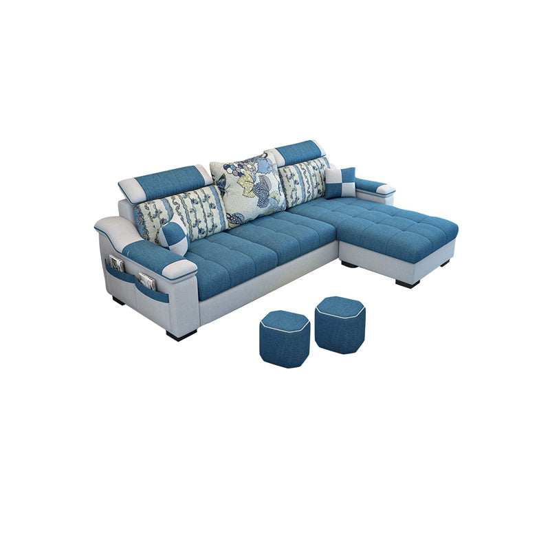 Modern Pillow Top Arm Sectionals 82.68"L x 57"W x 35.43"H High Back Sofa with Storage