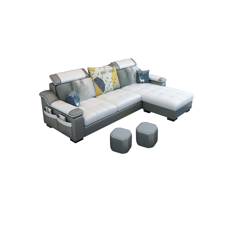 Modern Pillow Top Arm Sectionals 82.68"L x 57"W x 35.43"H High Back Sofa with Storage