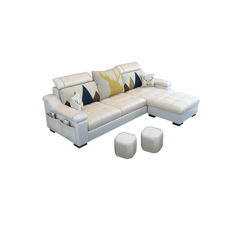 Modern Pillow Top Arm Sectionals 82.68"L x 57"W x 35.43"H High Back Sofa with Storage