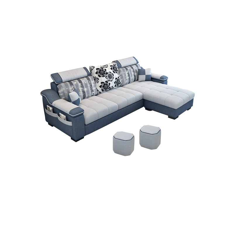 Modern Pillow Top Arm Sectionals 82.68"L x 57"W x 35.43"H High Back Sofa with Storage