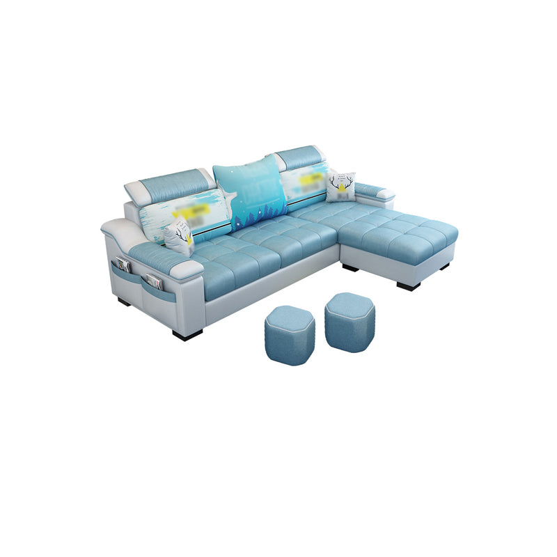 Modern Pillow Top Arm Sectionals 82.68"L x 57"W x 35.43"H High Back Sofa with Storage