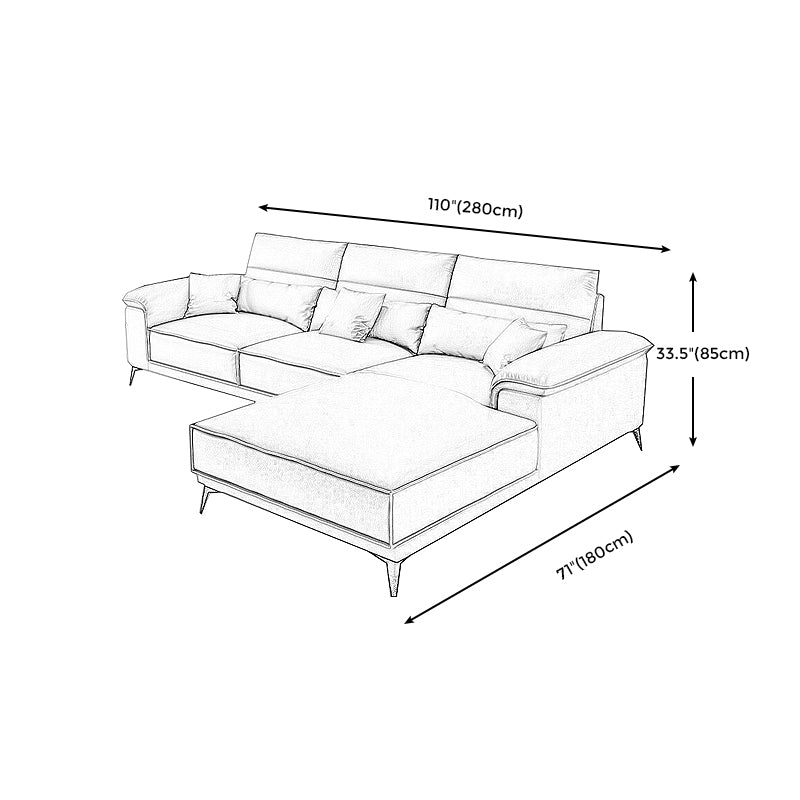 Square Arm Grey Cushion Back Contemporary Faux Leather Living Room Sofa