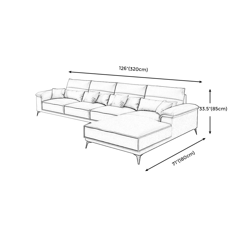 Square Arm Grey Cushion Back Contemporary Faux Leather Living Room Sofa