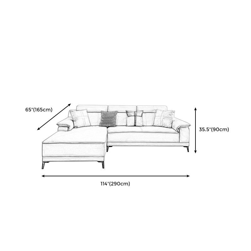 Contemporary Stain-Resistant Faux Leather Sofa Pillow Top Arm Sectional