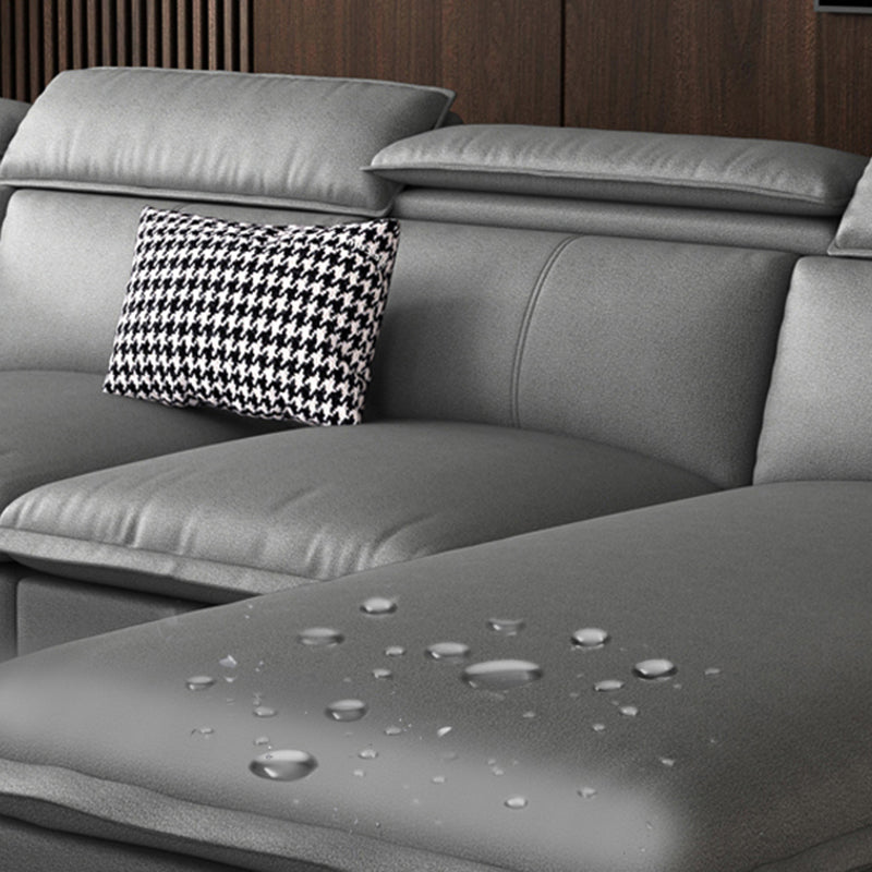 Flared Arm L-Shape Sectional Right Hand Facing Sofa and Chaise for Four People