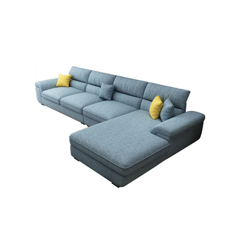 Casual Pillow Top Arm Sectional 37.4"H Removable Cushions Sofa and Chaise
