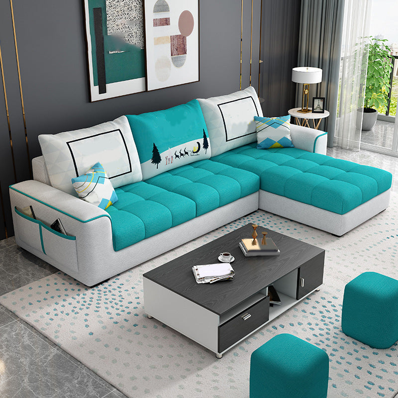 L-Shape 106.3"L x 57"W x 35.43"H Sectionals High Back Sofa with Storage