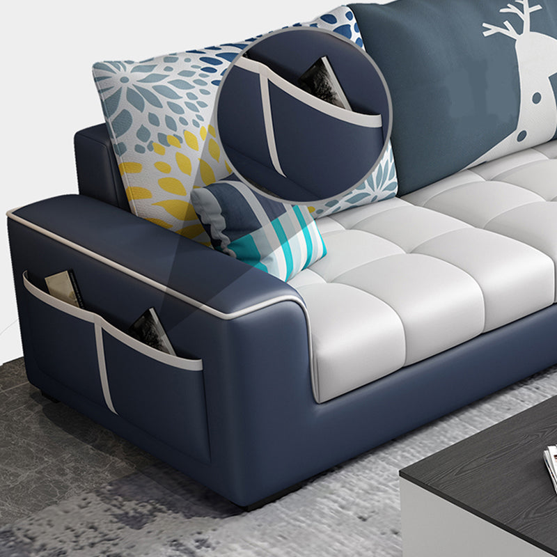 L-Shape 106.3"L x 57"W x 35.43"H Sectionals High Back Sofa with Storage