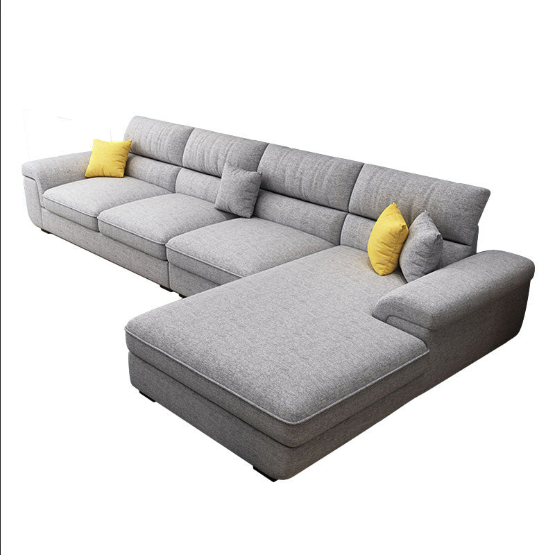 Modern Pillow Top Arm Sofa 37.4"H Removable Cushions Sectionals with 4 Pillows