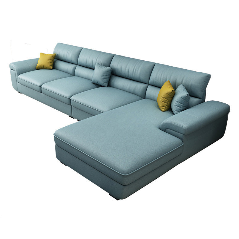 Modern Pillow Top Arm Sofa 37.4"H Removable Cushions Sectionals with 4 Pillows