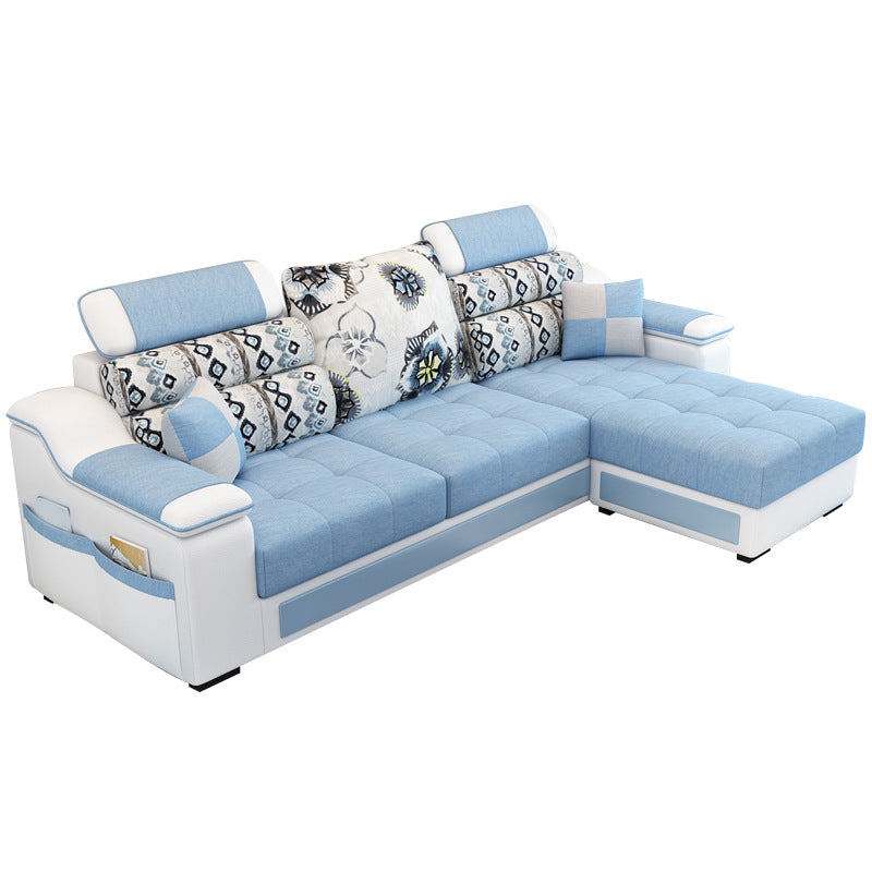 Sloped Arms L-Shape High Back Sofa 106.3"L x 57"W x 35.43"H Sectionals with Storage