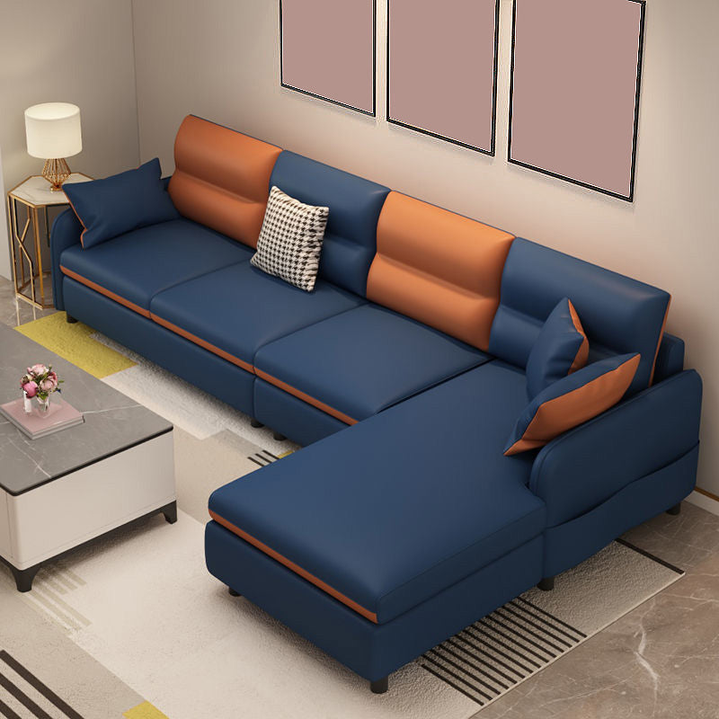 Woonkamer kussen achterbank hedendaagse vlekbestendige faux lederen sectioneel