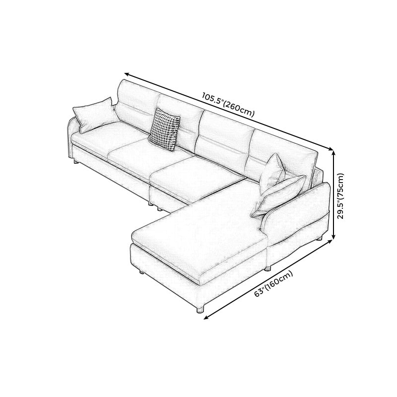 Woonkamer kussen achterbank hedendaagse vlekbestendige faux lederen sectioneel
