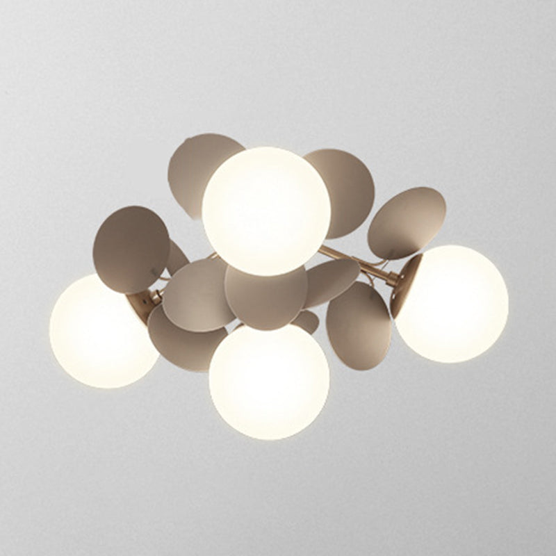 Lámpara de techo de techo de forma esférica de estilo moderno iluminación de techo múltiple de luz para dormitorio