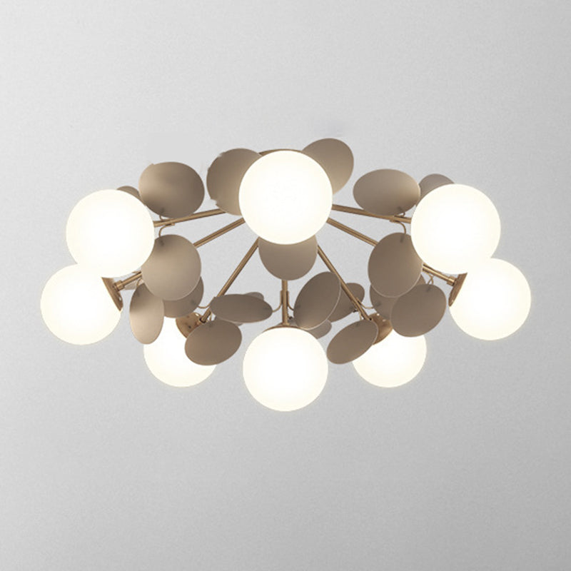 Lámpara de techo de techo de forma esférica de estilo moderno iluminación de techo múltiple de luz para dormitorio