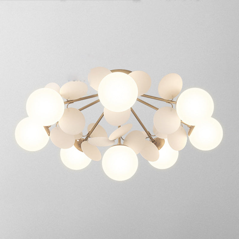 Lámpara de techo de techo de forma esférica de estilo moderno iluminación de techo múltiple de luz para dormitorio