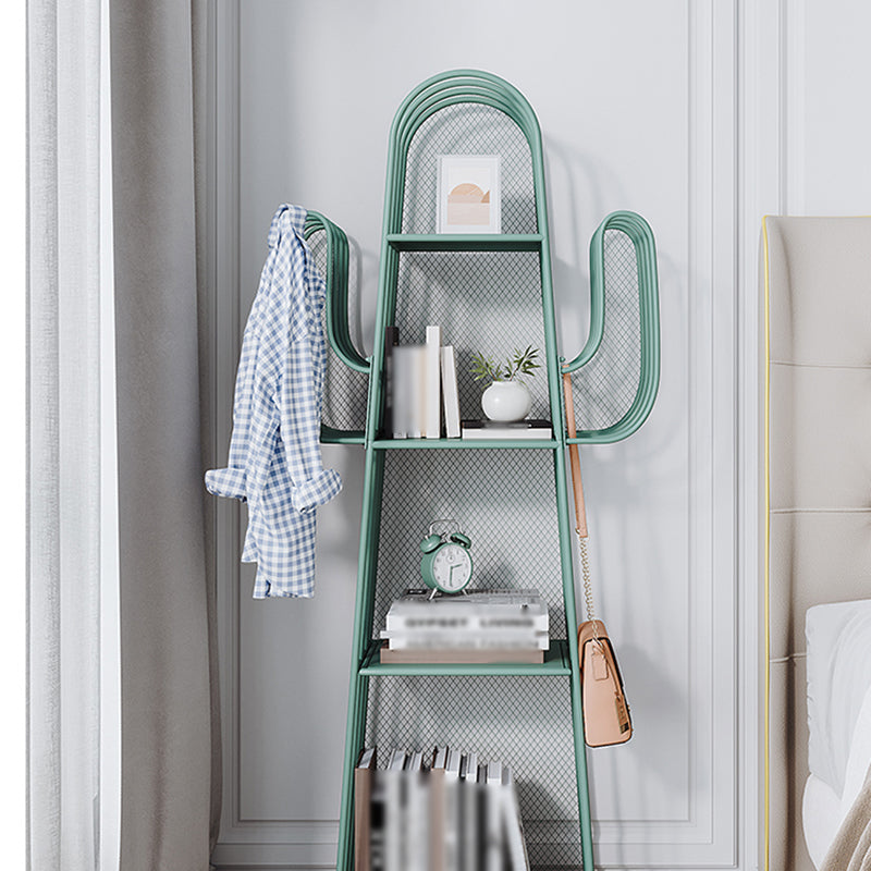 59"H Scandinavian Style Bookshelf Metal Shelf Bookcase for Home Use