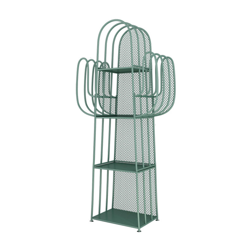 59"H Scandinavian Style Bookshelf Metal Shelf Bookcase for Home Use