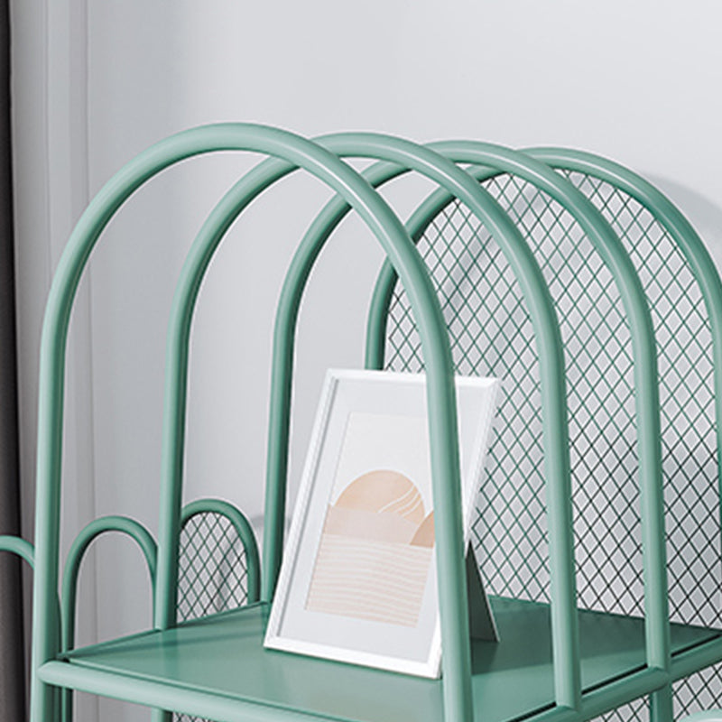 59"H Scandinavian Style Bookshelf Metal Shelf Bookcase for Home Use