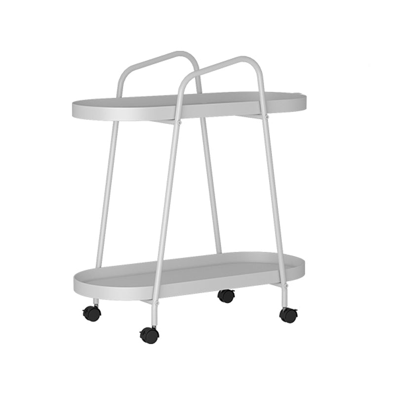 Scandinavian Iron Etagere Bookshelf with Caster Wheels,23.6"L x 11"W x 25.2"H