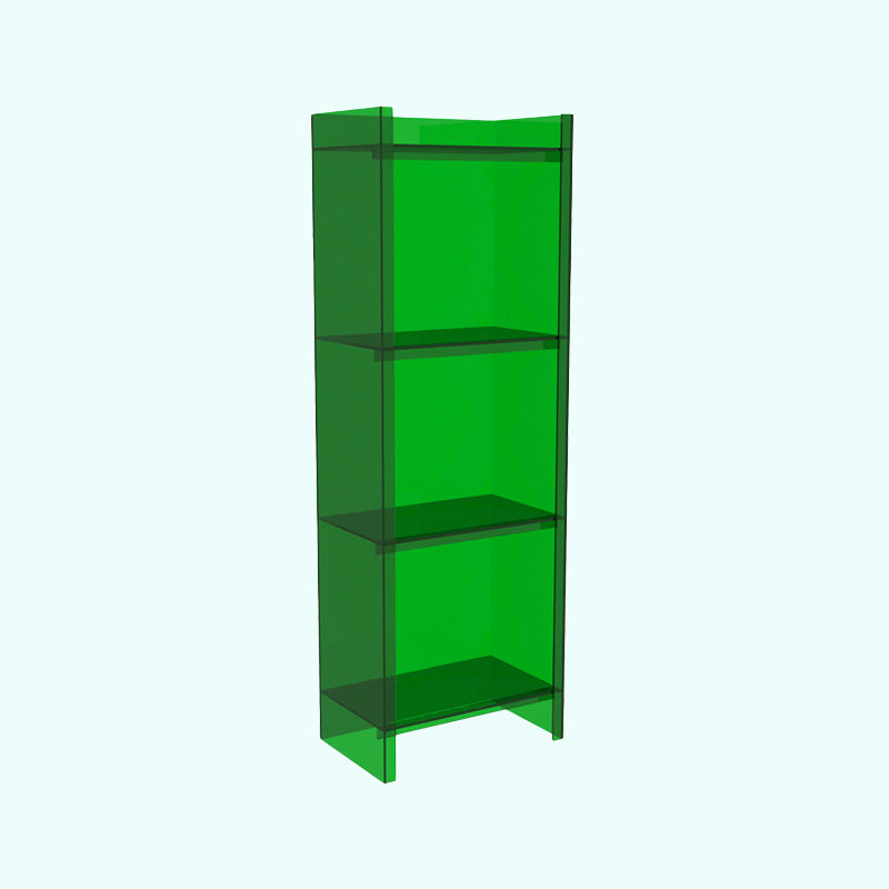 Closed Back Plastic Bookcase Scandinavian Style Bookshelf for Home Office Study Room