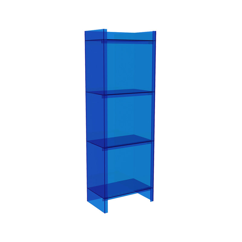 Closed Back Plastic Bookcase Scandinavian Style Bookshelf for Home Office Study Room