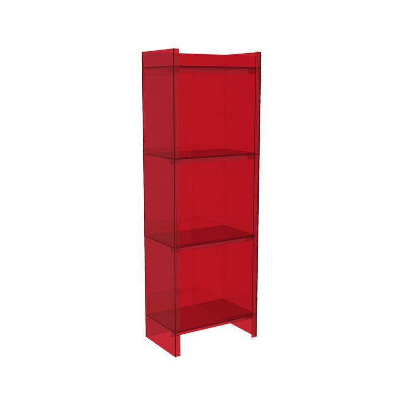 Closed Back Plastic Bookcase Scandinavian Style Bookshelf for Home Office Study Room