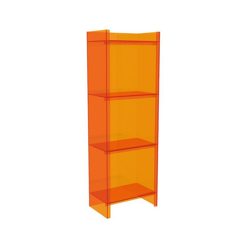 Closed Back Plastic Bookcase Scandinavian Style Bookshelf for Home Office Study Room