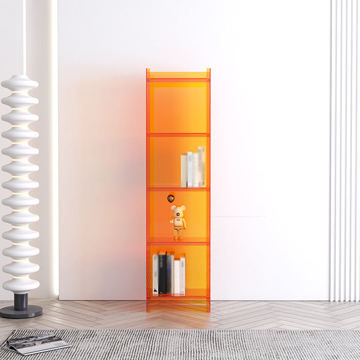 Closed Back Plastic Bookcase Scandinavian Style Bookshelf for Home Office Study Room