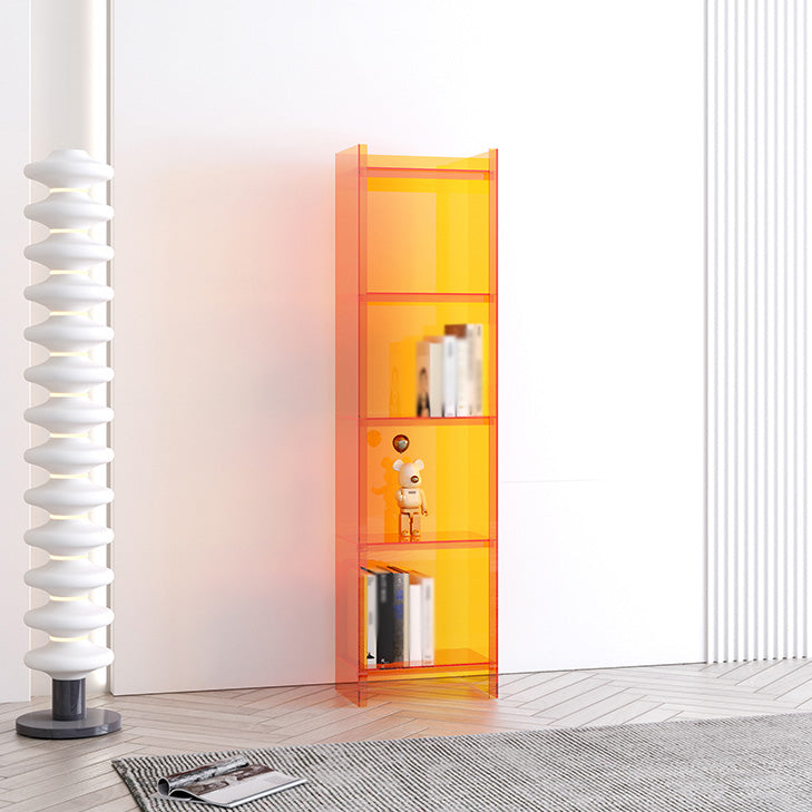 Closed Back Plastic Bookcase Scandinavian Style Bookshelf for Home Office Study Room