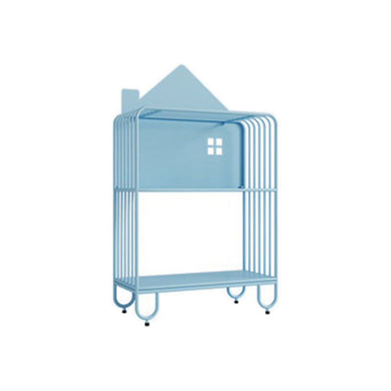 Open Back Metal Bookshelf Scandinavian Style Bookcase for Home Study Room