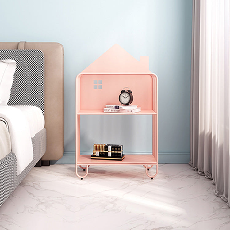 Open Back Metal Bookshelf Scandinavian Style Bookcase for Home Study Room