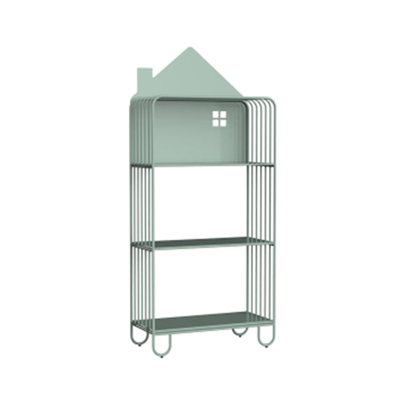 Open Back Metal Bookshelf Scandinavian Style Bookcase for Home Study Room