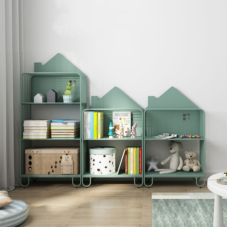 Open Back Metal Bookshelf Scandinavian Style Bookcase for Home Study Room