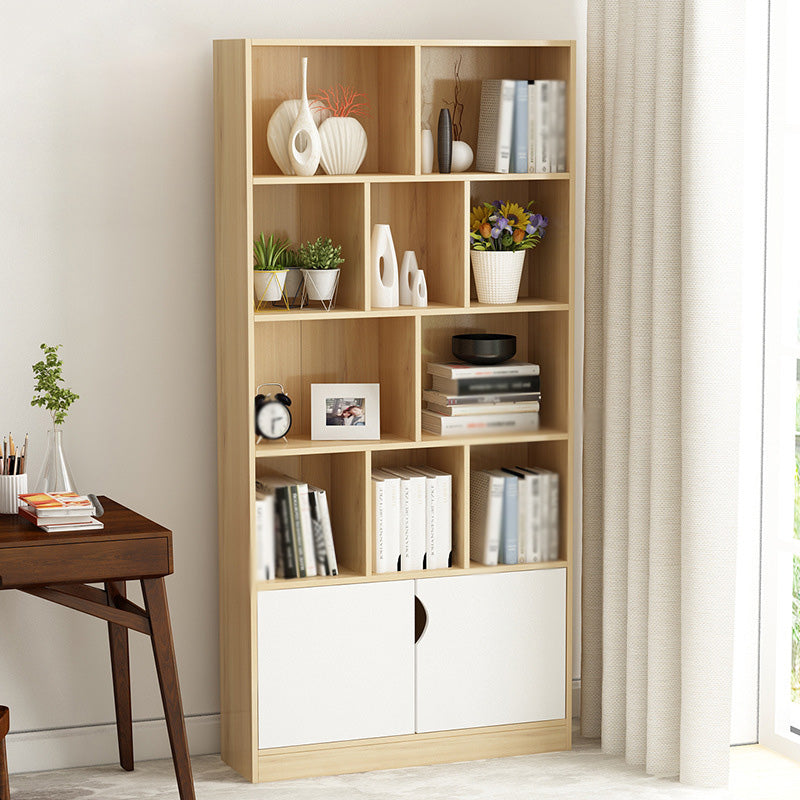 Scandinavian Manufactured Wood Standard Bookshelf Vertical Bookshelf for Living Room