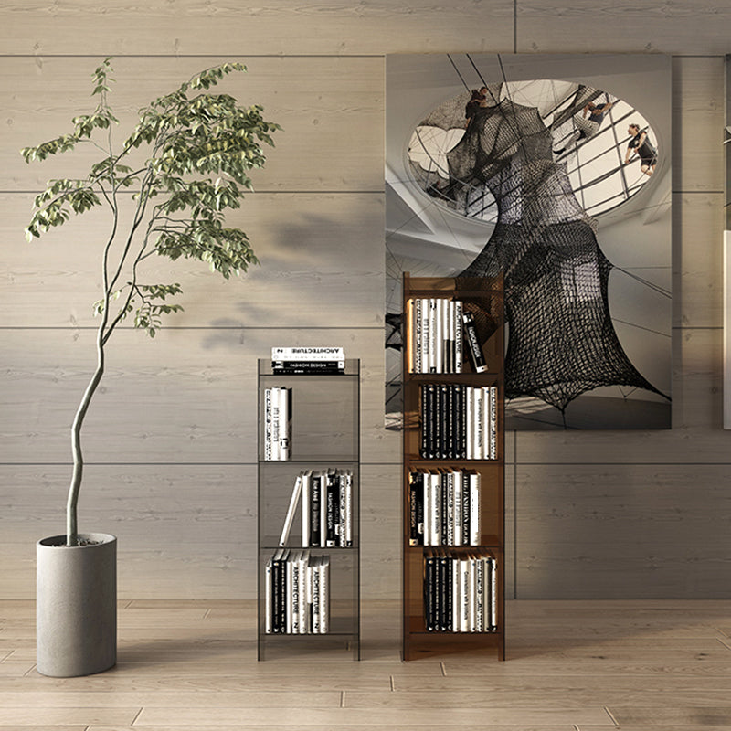 Vertical Scandinavian Standard Bookshelf with Acrylic Frame and Shelf