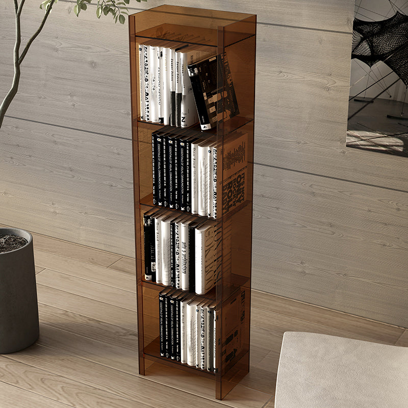 Vertical Scandinavian Standard Bookshelf with Acrylic Frame and Shelf