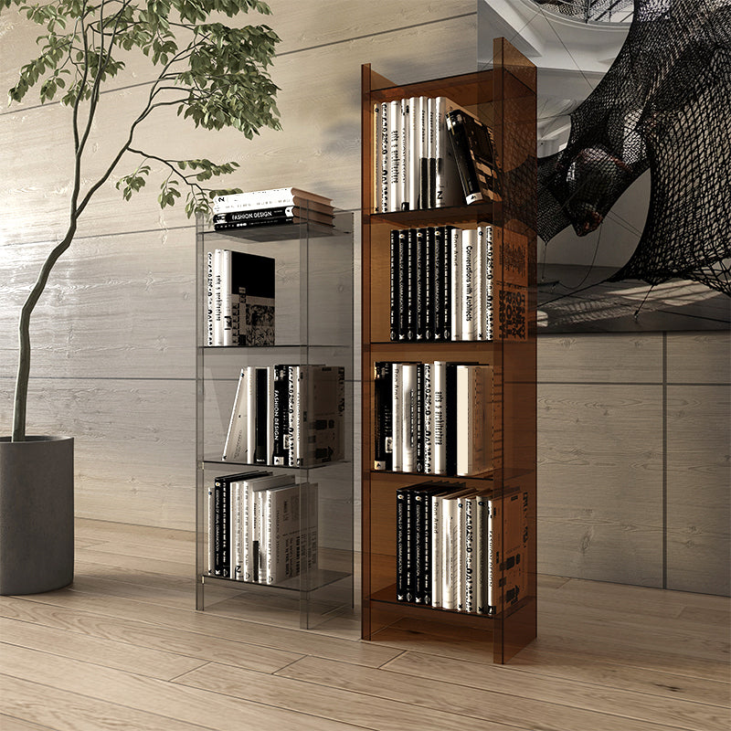 Vertical Scandinavian Standard Bookshelf with Acrylic Frame and Shelf