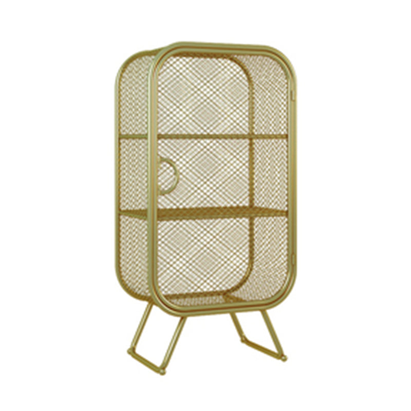 Scandinavian Vertical Standard Bookcase Iron Bookcase with Door