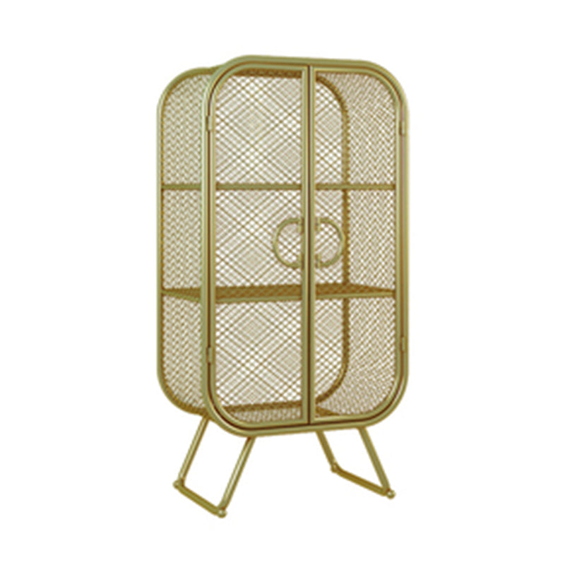 Scandinavian Vertical Standard Bookcase Iron Bookcase with Door