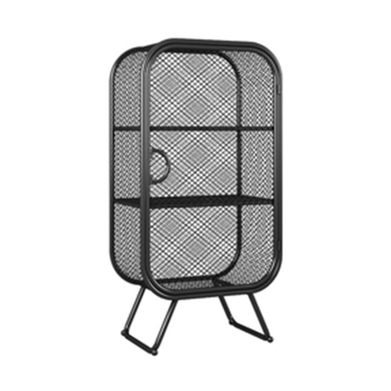 Scandinavian Vertical Standard Bookcase Iron Bookcase with Door