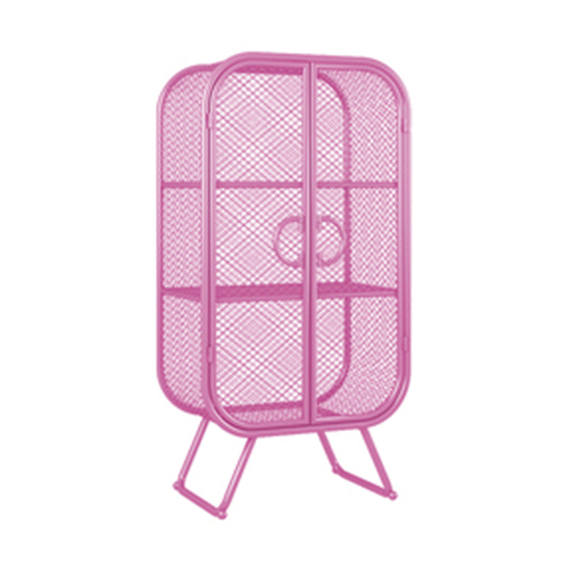 Scandinavian Vertical Standard Bookcase Iron Bookcase with Door